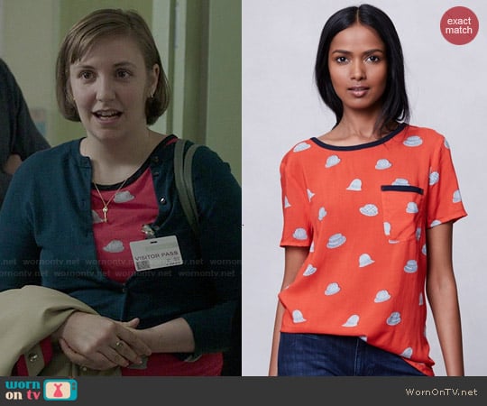 Anthropologie Printmaker Blouse worn by Hannah Horvath (Lena Dunham) on Girls