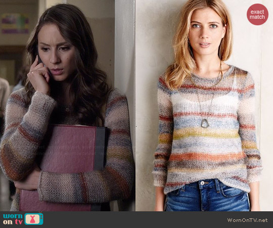 Anthropologie Raya Pullover worn by Spencer Hastings (Troian Bellisario) on Pretty Little Liars