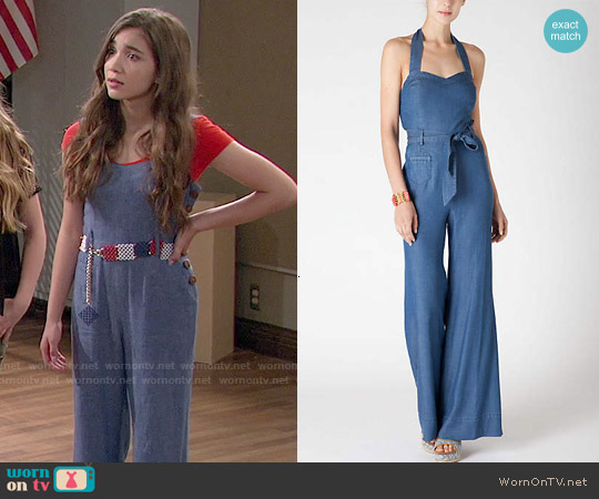 Anthropologie Sharlene Halter Jumpsuit worn by Riley Matthews (Rowan Blanchard) on Girl Meets World