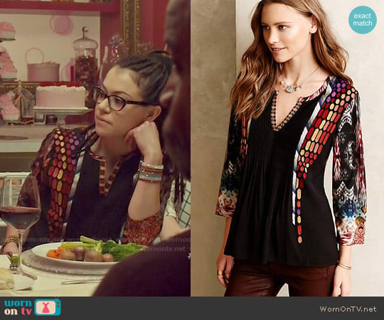 Anthropologie Spectral Peasant top worn by Cosima Niehaus (Tatiana Maslany) on Orphan Black