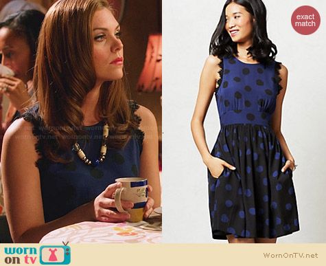 Anthropologie Split Dots Dress worn by Kaitlyn Black on Hart of Dixie