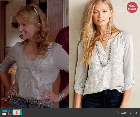 Anthropologie Starshine Henley worn by Lea Thompson on Switched at Birth