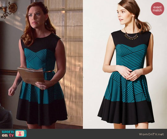 Anthropologie Stripe Swing Dress worn by Kaitlyn Black on Hart of Dixie