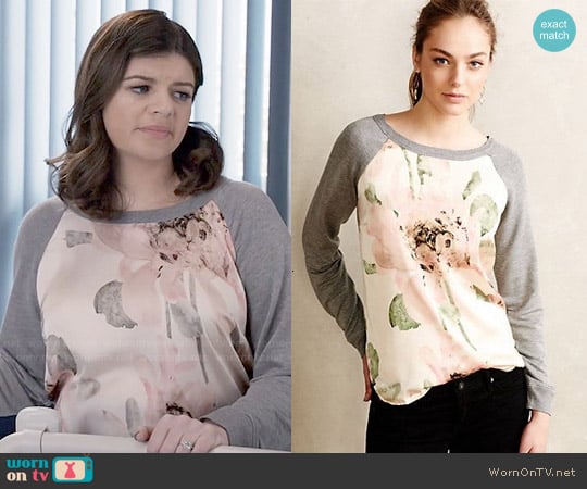 Anthropologie Winterbloom Pullover worn by Annie (Casey Wilson) on Marry Me