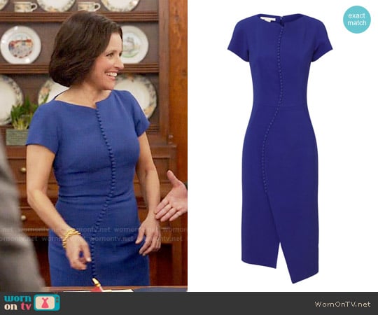 Antonio Berardi Crepe Button Dress worn by Selina Meyer (Julia Louis-Dreyfus) on Veep