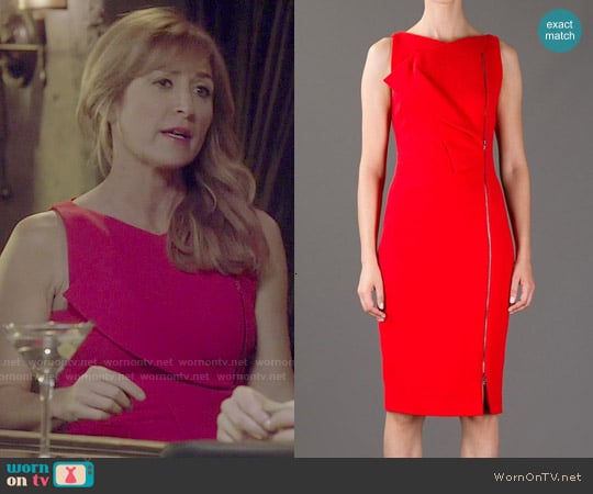 Antonio Berardi Envelope Fold Front Fitted Dress worn by Maura Isles (Sasha Alexander) on Rizzoli and Isles