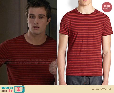 APC Striped Tee worn by Beau Mirchoff on Awkward