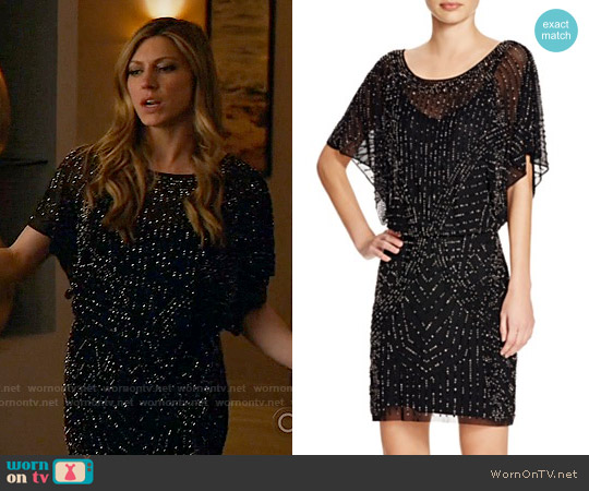 Aqua Beaded Flutter Sleeve Dress worn by Josslyn Carver (Jes Macallan) on Mistresses