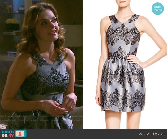 Aqua Lace Fit & Flare Dress worn by Theresa Donovan (Jen Lilley) on Days of our Lives