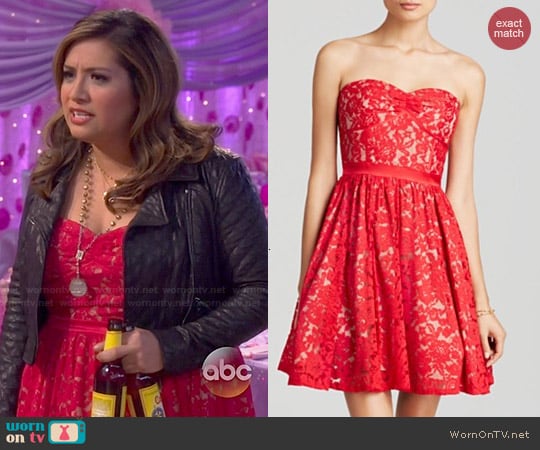 Aqua Sweetheart Neck Strapless Dress worn by Cristela (Cristela Alonzo) on Cristela