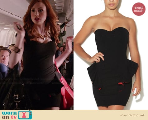 Arden B Contrast Ruffle Tube Dress worn by Karen Gillan on Selfie