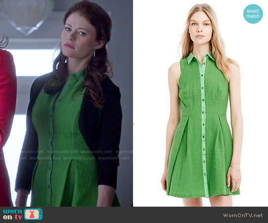 Armani Exchange Textured Fit & Flare Shirtdress worn by Belle (Emilie de Ravin) on Once Upon A Time