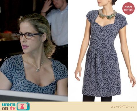 Arrow Fashion: Anthropologie Caledonia Cutout dress worn by Emily Bett Rickards