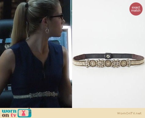 Fashion of Arrow: Anthropologie Tic Glitz Belt worn by Felicity Smoak