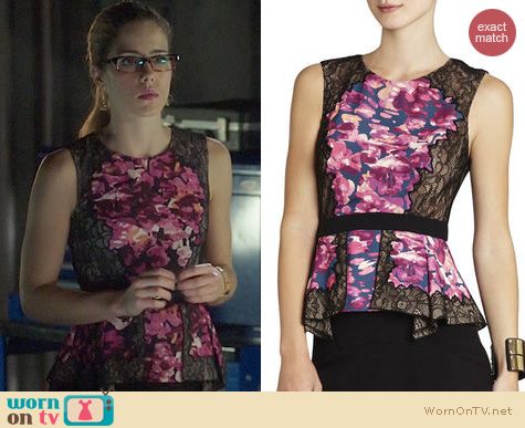 Fashion of Arrow: Bcbgmaxazria Kaylyn Top worn by Emily Bett Rickards