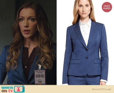 Fashion of Arrow: Hugo Boss Jaellesa Blazer worn by Katie Cassidy