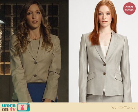 Arrow Fashion: Hugo Boss Melange Jacket worn by Katie Cassidy