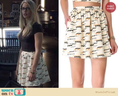 Arrow Fashion: Patterson J Kincaid Ralin skirt worn by Emily Bett Rickards