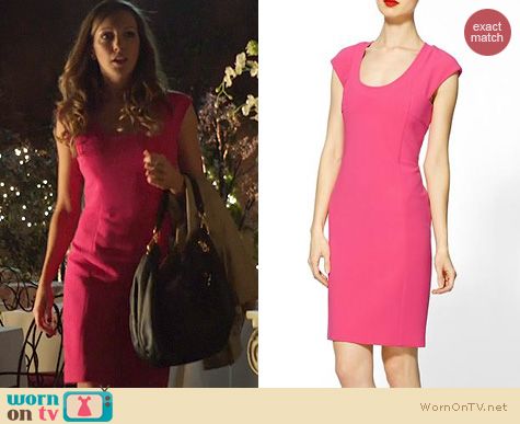 Arrow Fashion: Rachel Roy Hibiscus Scoopneck dress worn by Katie Cassidy