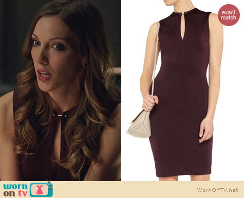 Fashion of Arrow: T by Alexander Wang Slit Front Dress worn by Katie Cassidy