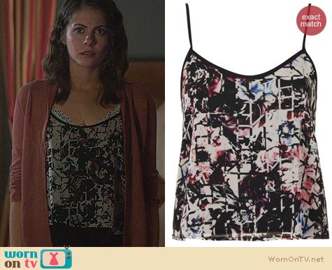 Fashion of Arrow: Topshop Floral Grid Print Cami worn by Willa Holland