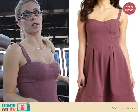 Arrow Fashion: Z Spoke by Zac Posen Seamed Bustier Dress worn by Emily Bett Rickards