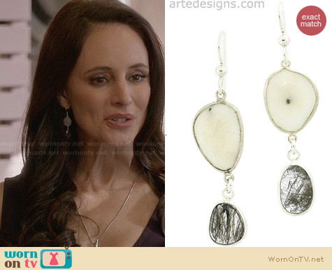 Arte Designs Celestial Gemstone Earrings worn by Madeleine Stowe on Revenge