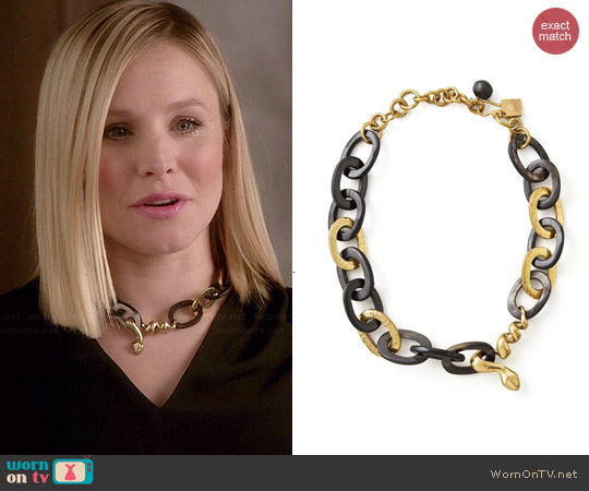 Ashley Pittman Nyoka Snake Necklace worn by Jeannie Van Der Hooven (Kristen Bell) on House Of Lies