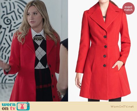 Ashley Tisdale Fashion: Robbi & Nikki Flared Coat worn on The Crazy Ones