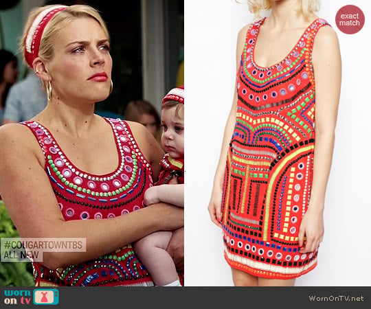 ASOS Embellished Cage Shift Dress worn by Laurie Keller (Busy Philipps) on Cougar Town