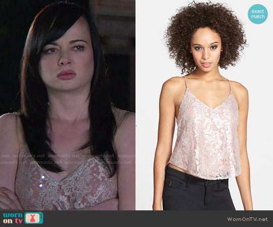 ASTR Sequin Lace Camisole worn by Jenna Hamilton (Ashley Rickards) on Awkward