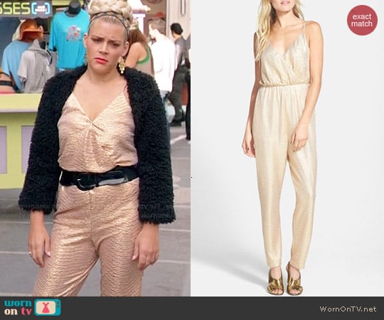 ASTR Wrap Front Jumpsuit worn by Laurie Keller (Busy Philipps) on Cougar Town