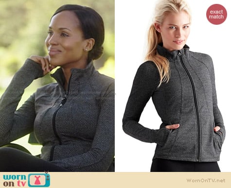 Athleta Criss Cross Hope Jacket worn by Kerry Washington on Scandal