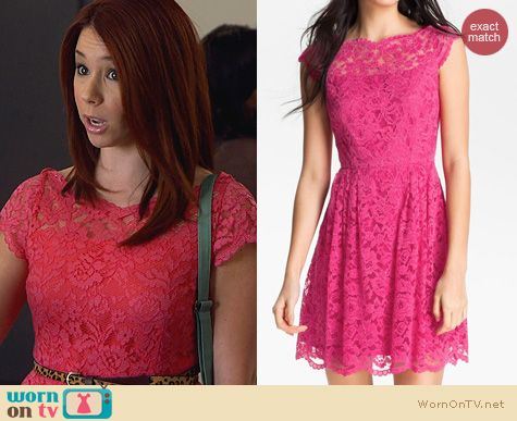 Fashion of Awkward: Cynthia Steffe Pink Lace Dress worn by Jillian Rose Reed