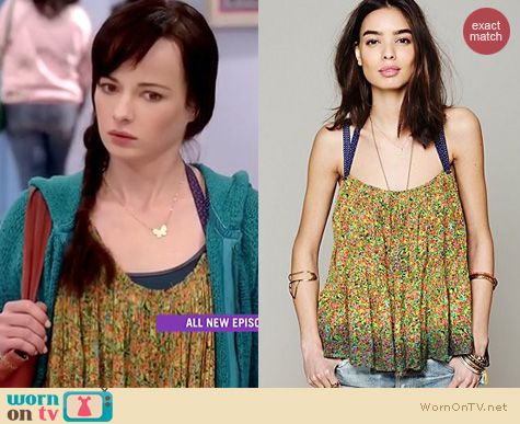 Awkward Fashion: Free People Happy Blossoms tank worn by Ashley Rickards