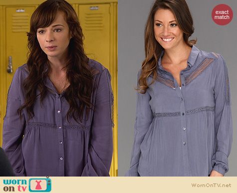 Fashion of Awkward: Free People Wild Wind Button Up worn by Ashley Rickards