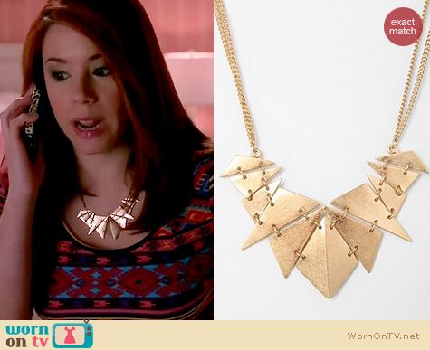 Awkward Fashion: Urban Outfitters Geometry Class Necklace worn by Jillian Rose Reed