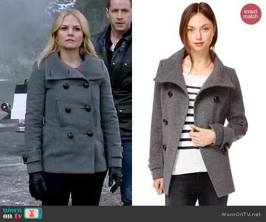 Babaton Howell Coat in Grey worn by Emma Swan (Jennifer Morrison) on Once Upon A Time