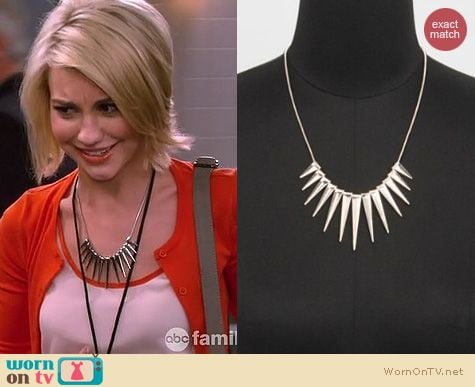 Baby Daddy Fashion: Express graduated Spike Necklace worn by Chelsea Kane