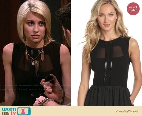 Baby Daddy Fashion: Jessica Simpson Black mesh overlay dress worn by Chelsea Kane