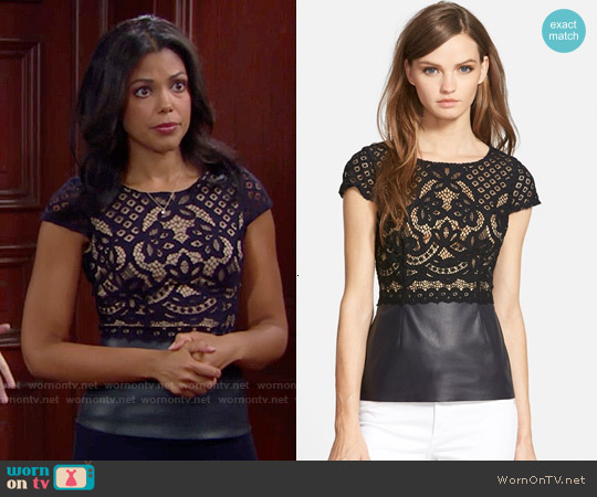 Bailey 44 Daffodil Top worn by Maya Avant (Karla Mosley) on The Bold and the Beautiful