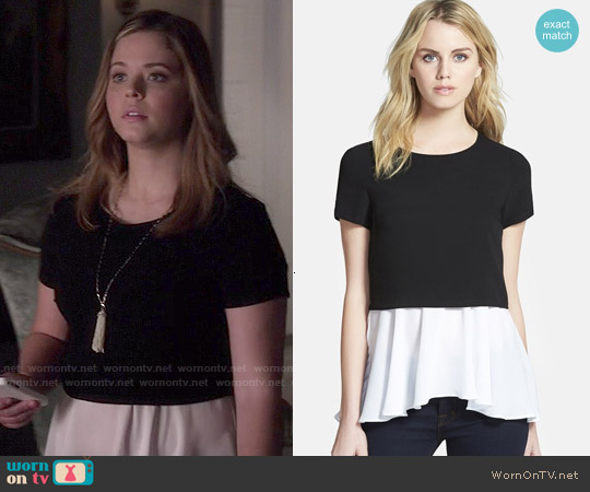 Bailey 44 Drop Shop Underlay Top worn by Alison DiLaurentis (Sasha Pieterse) on Pretty Little Liars