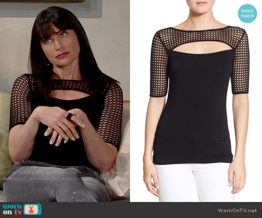 Bailey 44 'Northern Circuit' Mesh Cutout Top worn by Quinn Fuller (Rena Sofer) on The Bold and the Beautiful