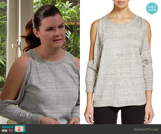 Bailey 44 Olympus Cold Shoulder Sweater worn by Katie Logan (Heather Tom) on The Bold and the Beautiful