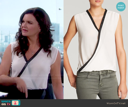 Bailey 44 Wildebeest Sleeveless Silk Top worn by Katie Logan (Heather Tom) on The Bold and the Beautiful