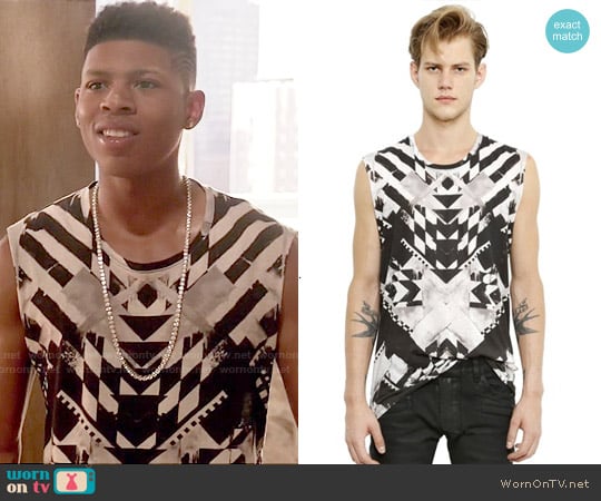 Balmain Sleeveless Geometric T-shirt worn by Hakeem Lyon (Bryshere Y. Gray) on Empire