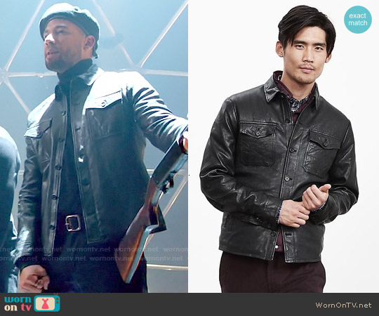 Banana Republic Genuine Leather Shirt Jacket worn by Jamal Lyon (Jussie Smollett) on Empire