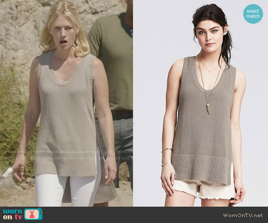 Banana Republic High/Low Sweater Tank worn by Melissa Shart (January Jones) on Last Man On Earth