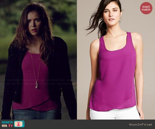 Banana Republic Racerback Tank worn by Nina Dobrev on The Vampire Diaries