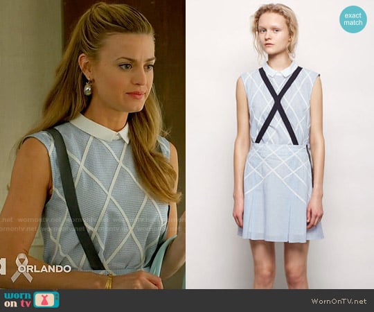 Band of Outsiders Lattice Top and Suspender Skirt worn by Paige Collins (Brooke D'Orsay) on Royal Pains